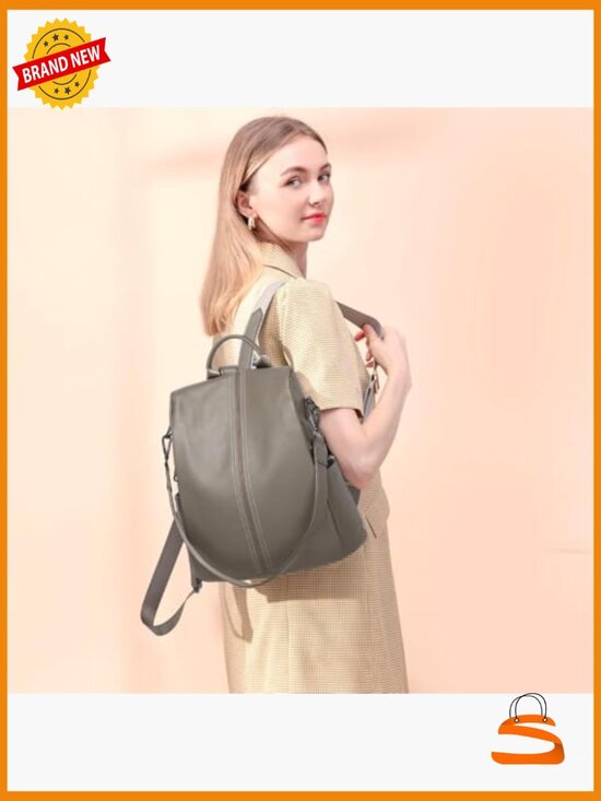 Genuine Leather Backpack Purse Daypack Shoulder Bag Anti-Theft Travel main image 5